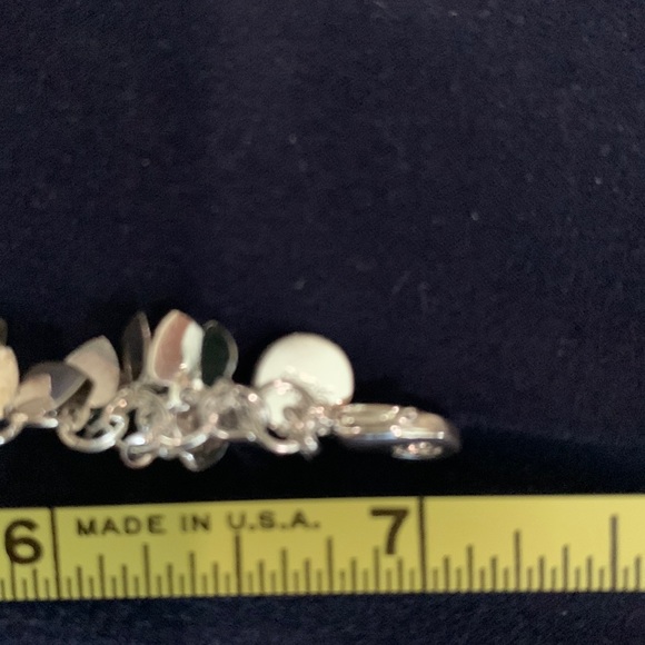 STERLING SILVER HEARTS BRACELET - Picture 5 of 10